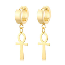 Load image into Gallery viewer, Eternal Cross Egypt Cleopatra Ankh Earrings